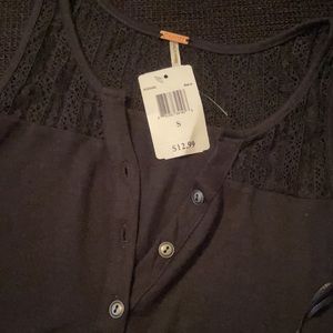 Proof apparel black lace tank. Size small. NWT.